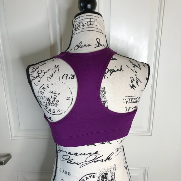 Nike PRO Dri-Fit Compression Sports Bra Magenta - Picture 4 of 5